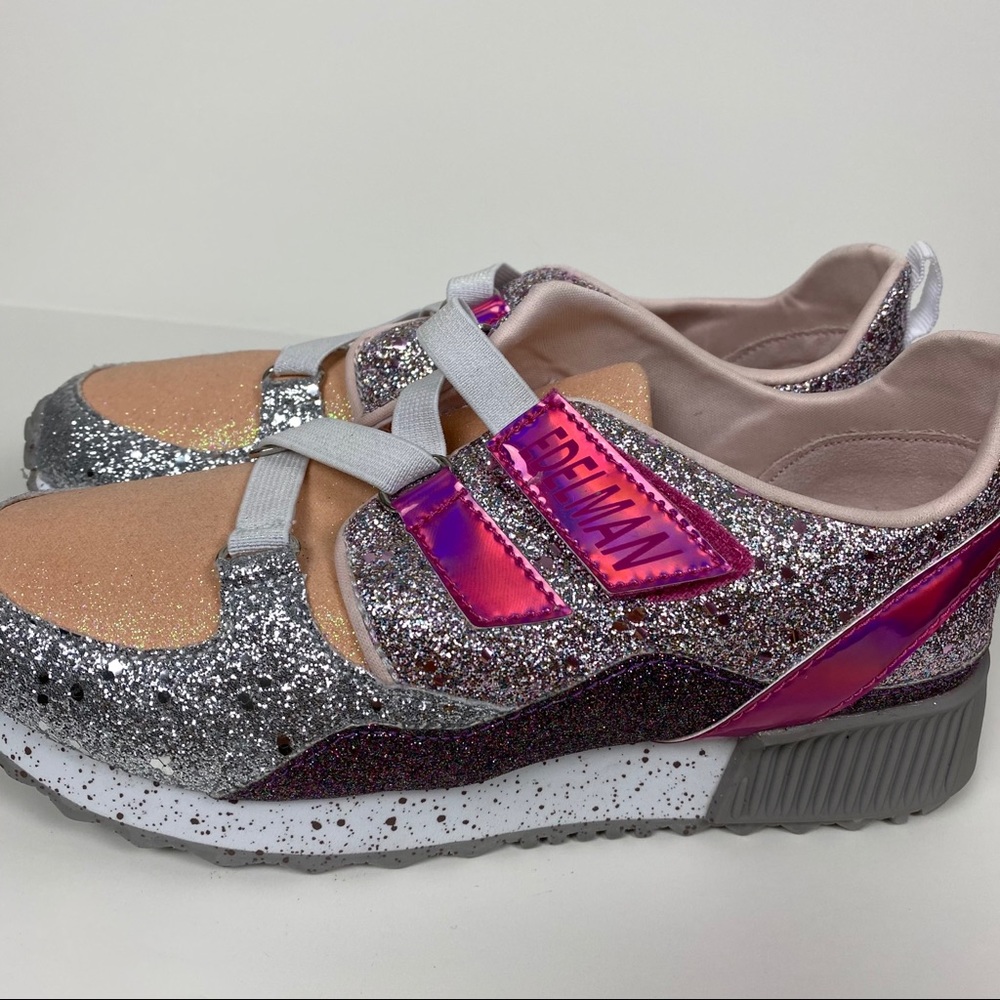 Sam Edelman Kids Girls Stacey Melody Pink Glitter Sneakers - Picture 7 of 12